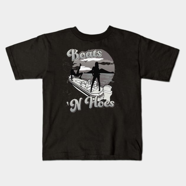 Boats n hoes song Kids T-Shirt by Hi.Nawi